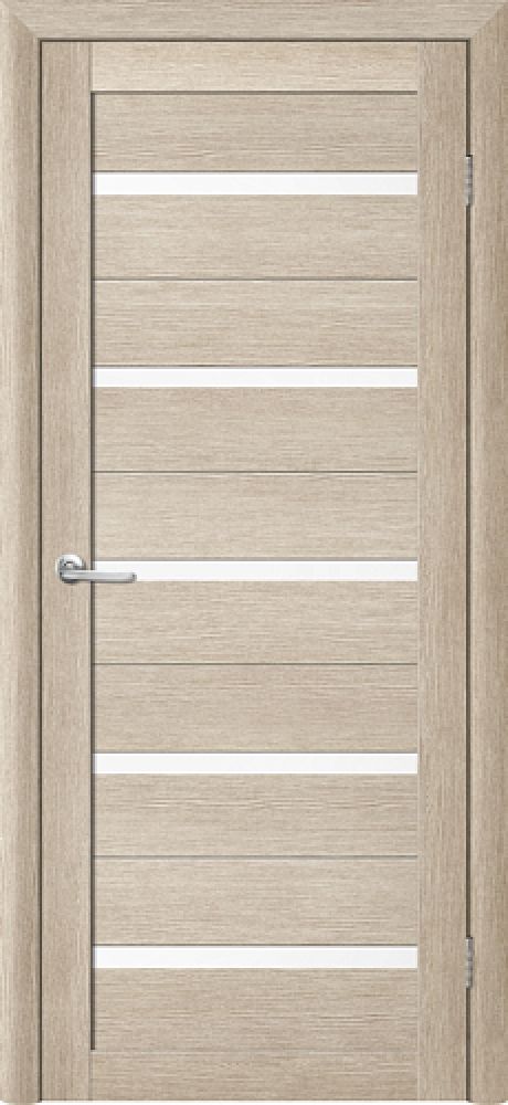 Межкомнатная дверь со стеклом Тренд Т-2 Акация кремовая Eco Tex Стекло белое (ALBERO)