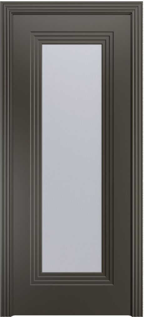 Межкомнатная дверь со стеклом Каролина-1 Гриджио Эмаль (Бипи Дорс)