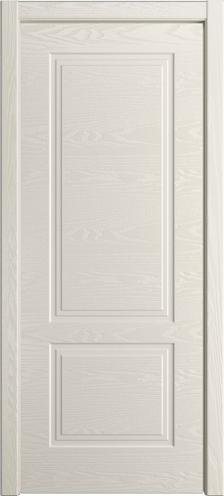 Глухая межкомнатная дверь ID-Челси 2 Бежевый Шпон (Мильяна)