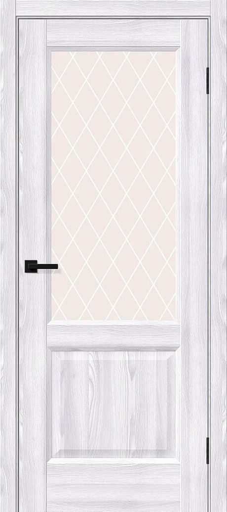 Межкомнатная дверь остекленная Неоклассик-33 Riviera Ice (BRAVO)