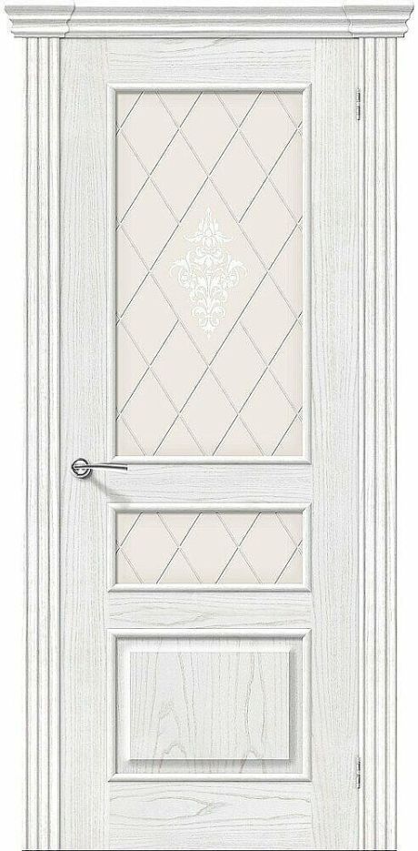Межкомнатная дверь остекленная Сорренто Elit Т-23 (Жемчуг) (BRAVO)