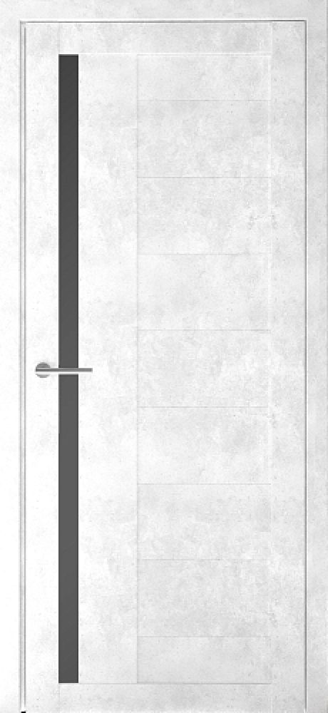 Межкомнатная дверь со стеклом Валенсия Светлый Бетон Стекло графитовое (ALBERO)
