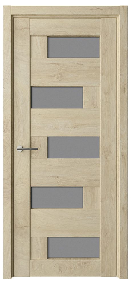 Межкомнатная дверь со стеклом Гавана Дуб золотистый CPL TL Стекло графитовое (ALBERO)