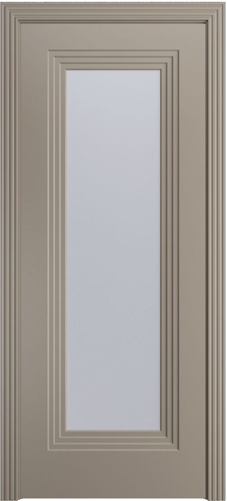 Межкомнатная дверь со стеклом Каролина-1 Латте Эмаль (Бипи Дорс)