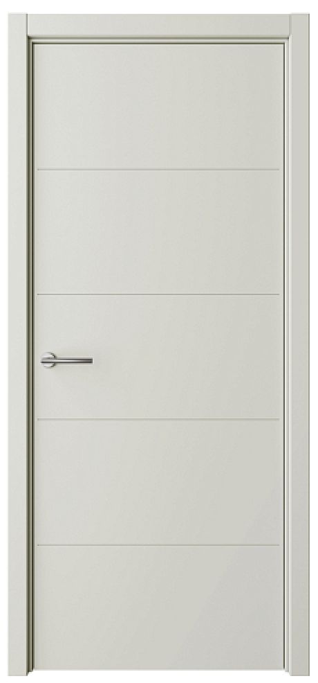 Глухая межкомнатная дверь Геометрия-4 Латте Эмаль (ALBERO)