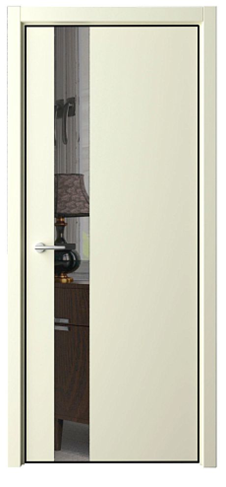 Межкомнатная дверь с зеркалом Status G Латте Эмаль Зеркало грей (ALBERO)