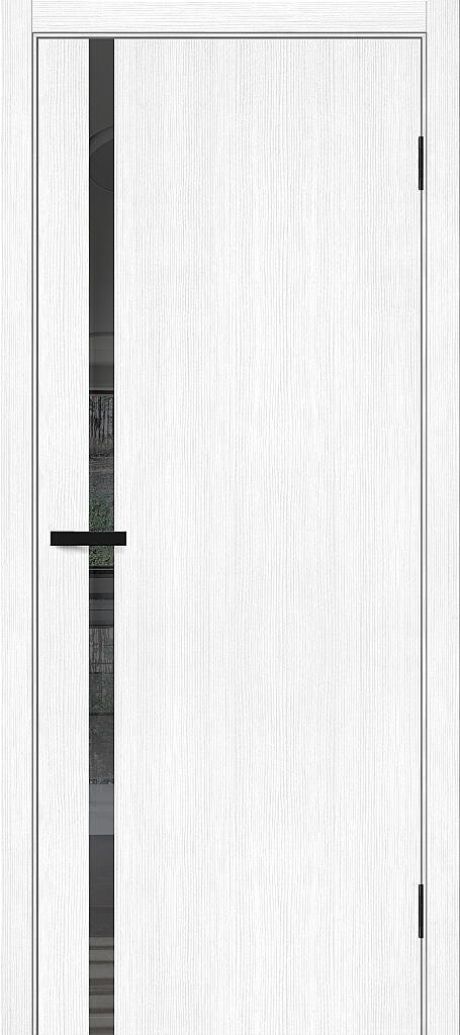 Межкомнатная дверь остекленная Браво-1.55 Snow Melinga (Mr.wood)