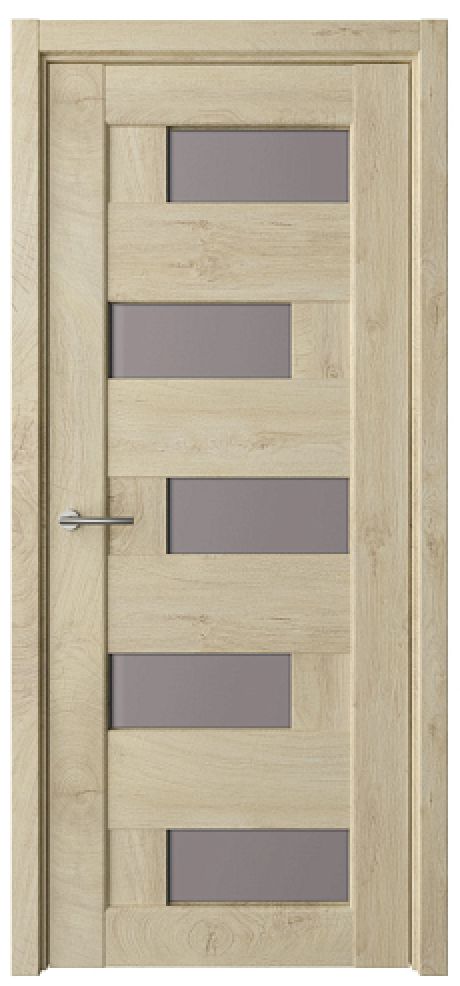 Межкомнатная дверь со стеклом Гавана Дуб золотистый CPL TL Стекло мателюкс бронза (ALBERO)