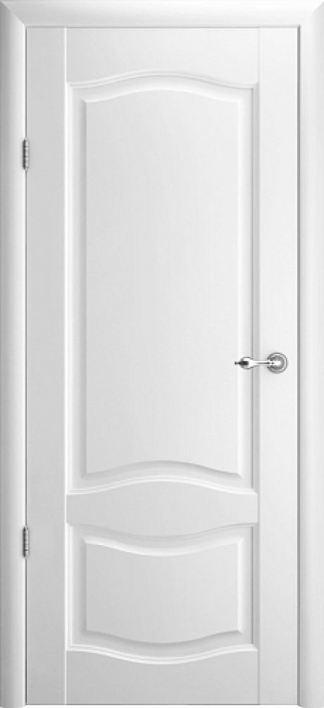 Глухая межкомнатная дверь Лувр-1 Белый Vinyl (ALBERO)