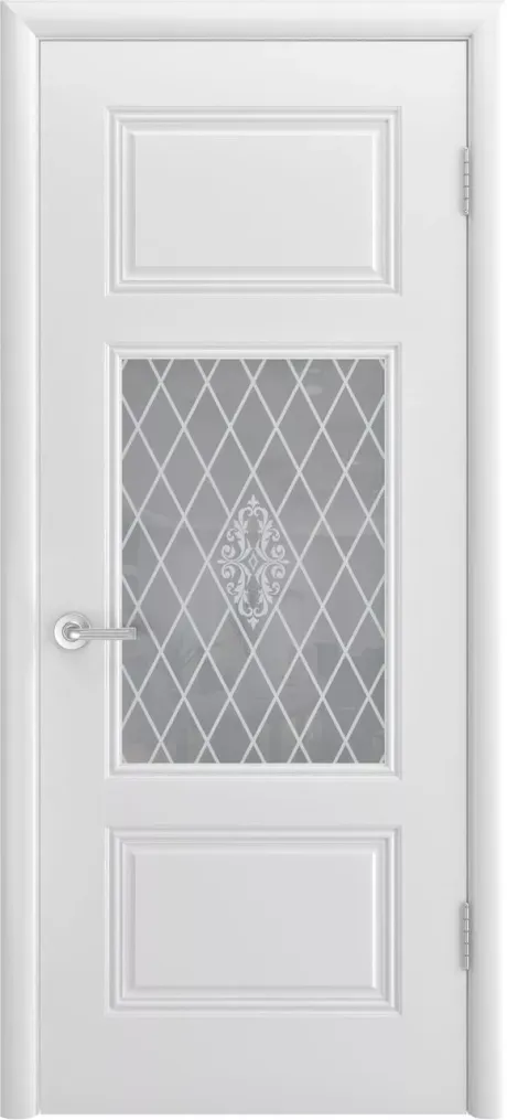 Межкомнатная дверь со стеклом Терция Грейс В1 Белый Эмаль (Шейл Дорс)
