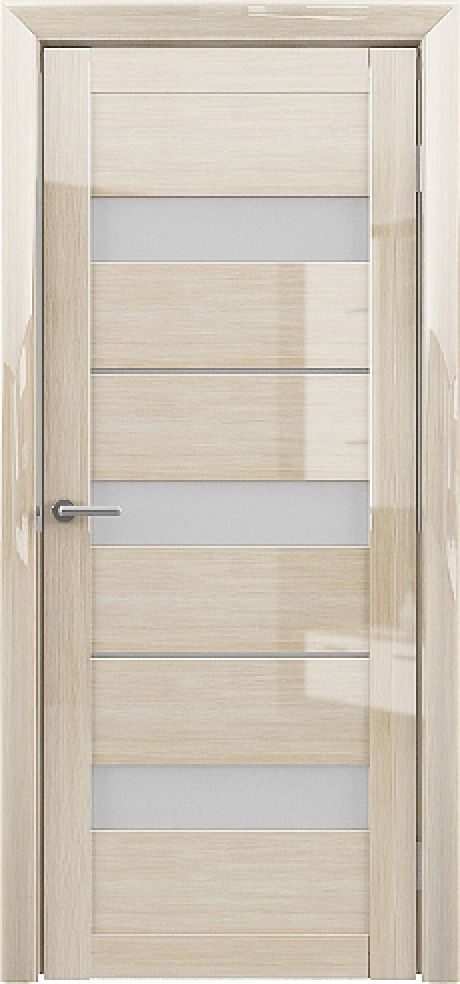 Межкомнатная дверь со стеклом Прага GL Мокко глянец Глянец Стекло мателюкс (ALBERO)