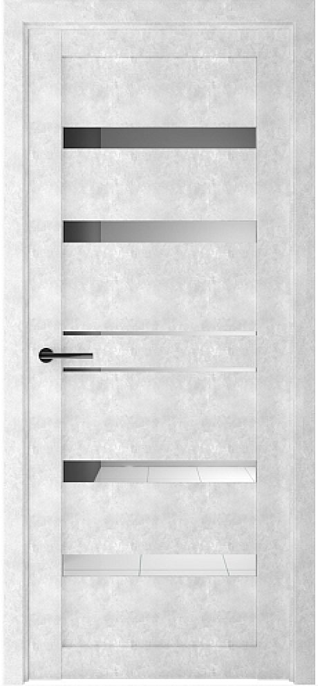 Межкомнатная дверь с зеркалом Дрезден Светлый Бетон Зеркало (ALBERO)