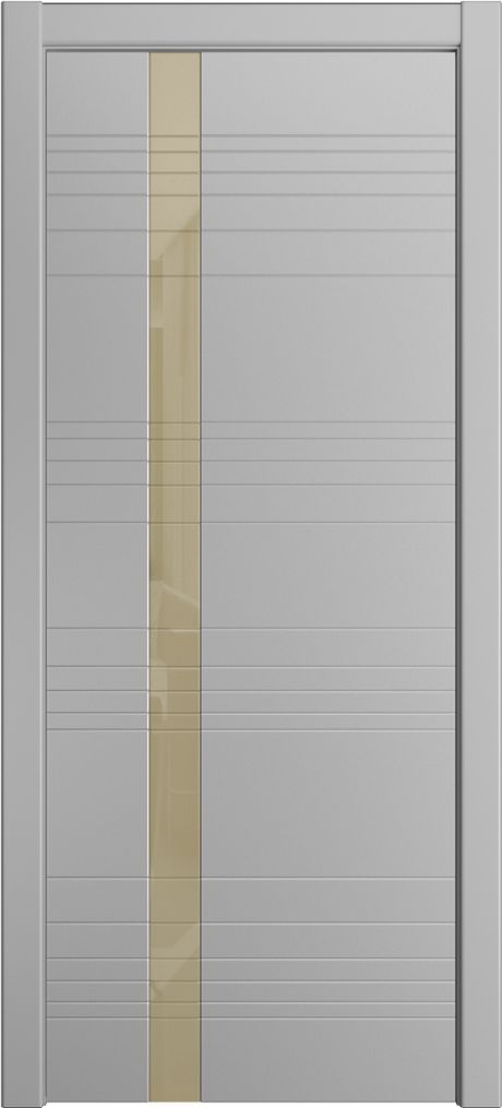 Межкомнатная дверь со стеклом ID-H Светло серая Эмаль (Мильяна)