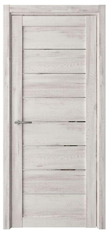 Межкомнатная дверь с зеркалом Сеул Темный кипарис Эко-шпон Зеркало (ALBERO)