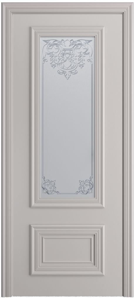 Межкомнатная дверь со стеклом Неаполь Агат Эмаль (Мильяна)