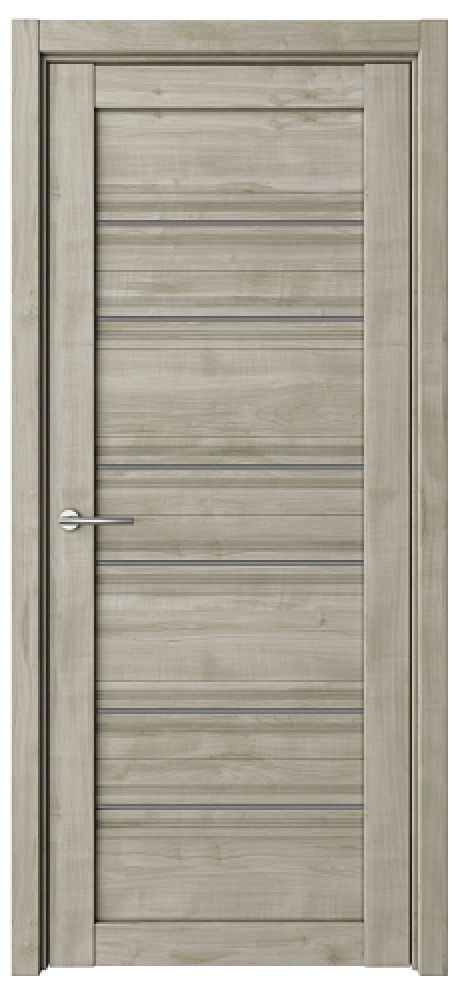 Межкомнатная дверь со стеклом Техас ширина 90 см Графит Soft Touch (ALBERO)