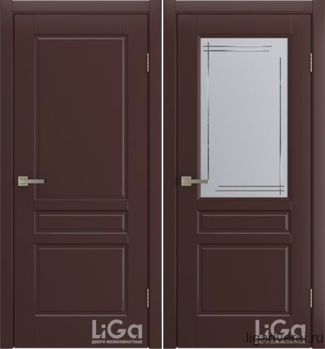 Межкомнатная дверь Belle Шоколад Эмаль (Лига дверей)