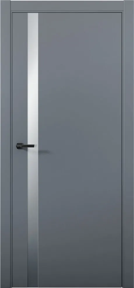 Межкомнатная дверь со стеклом ESTETICA 07 Антрацит ABS кромка Кромка (Brandoors)
