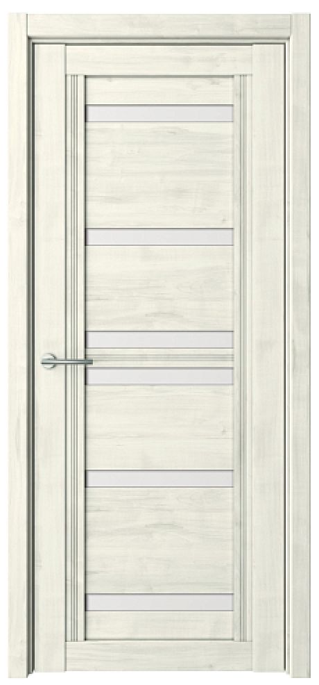 Межкомнатная дверь со стеклом Миссури Жемчужный Soft Touch Стекло белое (ALBERO)