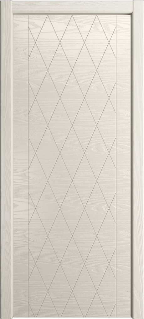 Глухая межкомнатная дверь ID-W Бежевый Шпон (Мильяна)