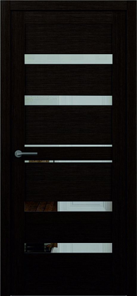 Межкомнатная дверь с зеркалом Тренд-12 Лиственница темная Eco Tex Зеркало (ALBERO)