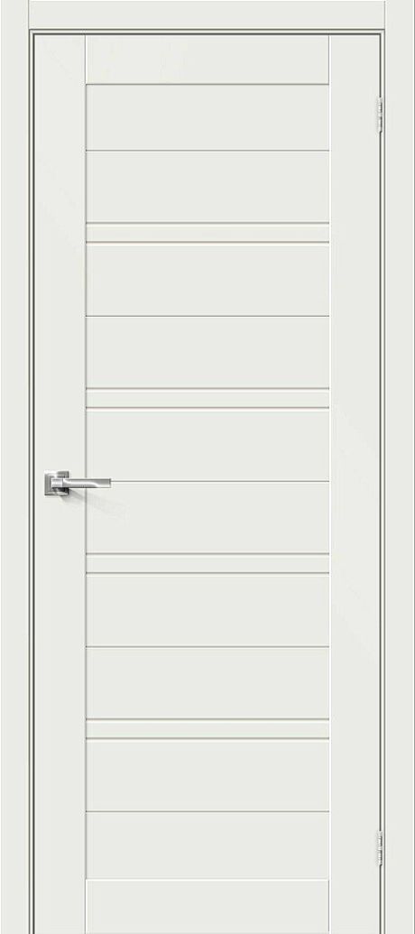 Межкомнатная дверь остекленная Браво-28 White Matt (BRAVO)