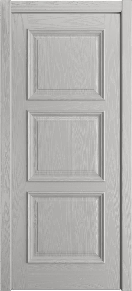 Глухая межкомнатная дверь Версаль Грей Шпон (Мильяна)