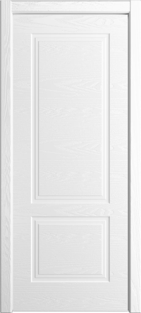 Глухая межкомнатная дверь ID-Челси 2 Белоснежный Шпон (Мильяна)