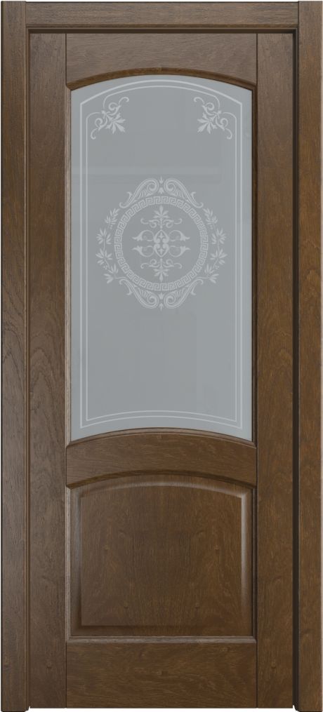 Межкомнатная дверь со стеклом Фиона Дуб виски Шпон (Мильяна)