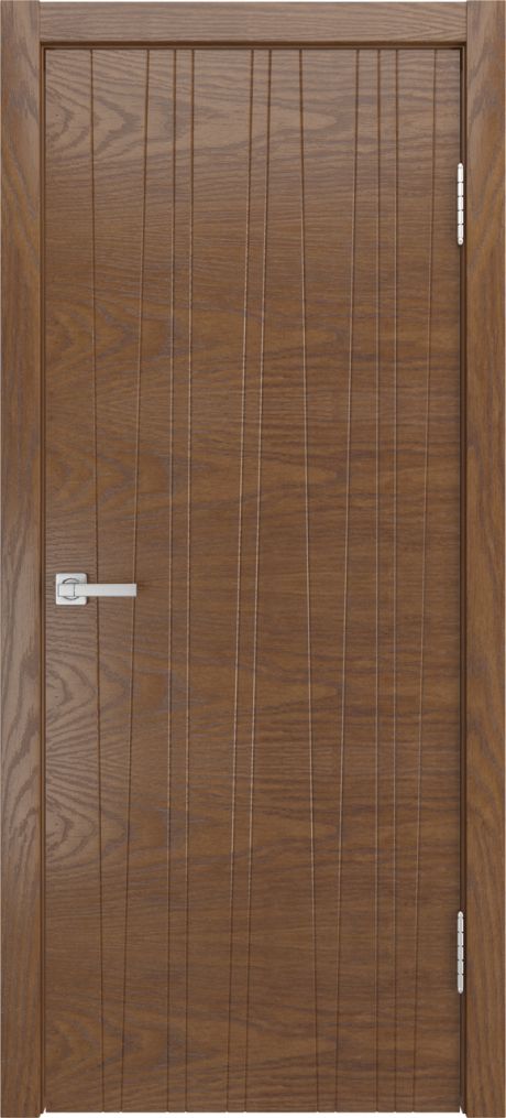Глухая межкомнатная дверь ID-V Дуб мокко Шпон (Мильяна)
