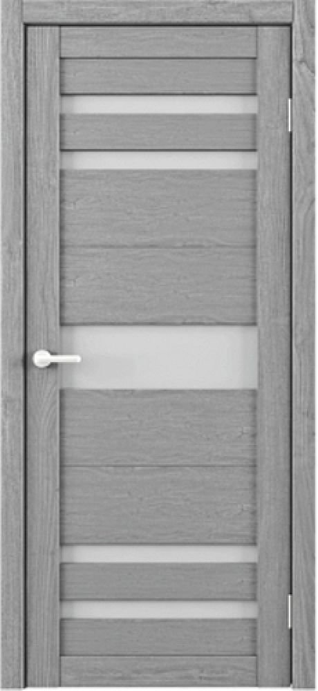 Межкомнатная дверь со стеклом Тренд Т-10 Ясень дымчатый Eco Tex Стекло белое (ALBERO)