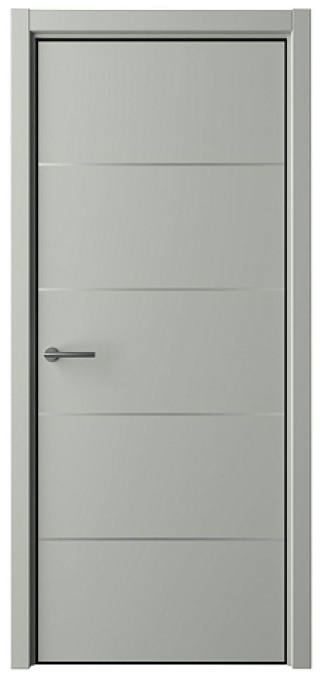 Глухая межкомнатная дверь Status М Серый Эмаль (ALBERO)