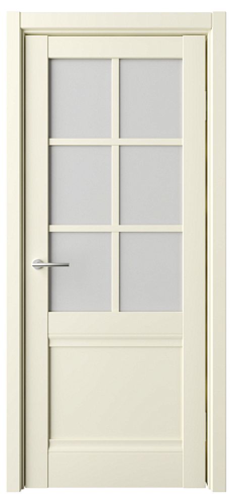 Межкомнатная дверь со стеклом Киото Ваниль Vinyl Стекло мателюкс (ALBERO)