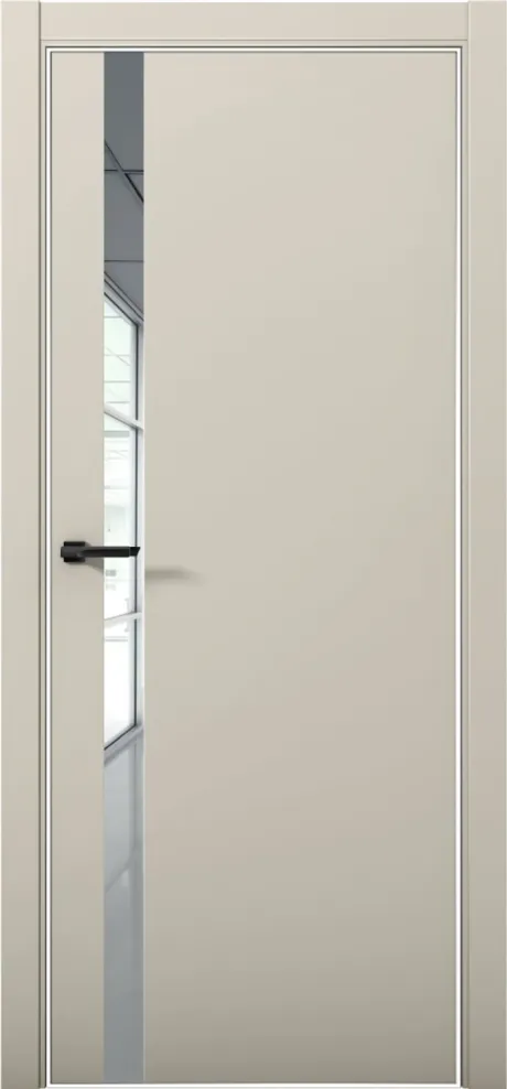 Межкомнатная дверь с зеркалом ESTETICA 07 Силк грей Кромка AL White (Brandoors)