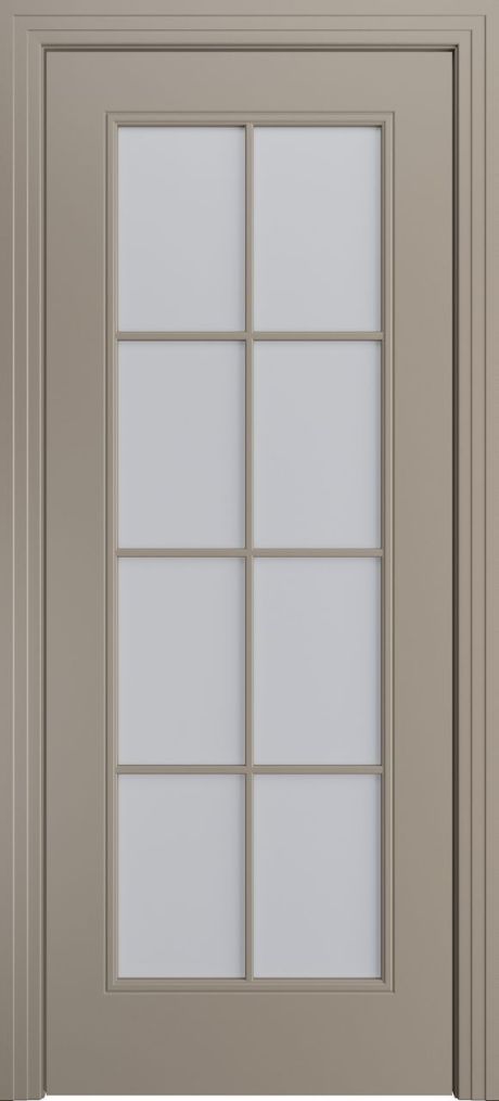 Межкомнатная дверь со стеклом Версаль-Ф Loft (8) Латте Эмаль (Мильяна)