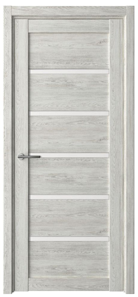 Межкомнатная дверь со стеклом Вена Дуб нордик Эко-шпон Стекло белое (ALBERO)