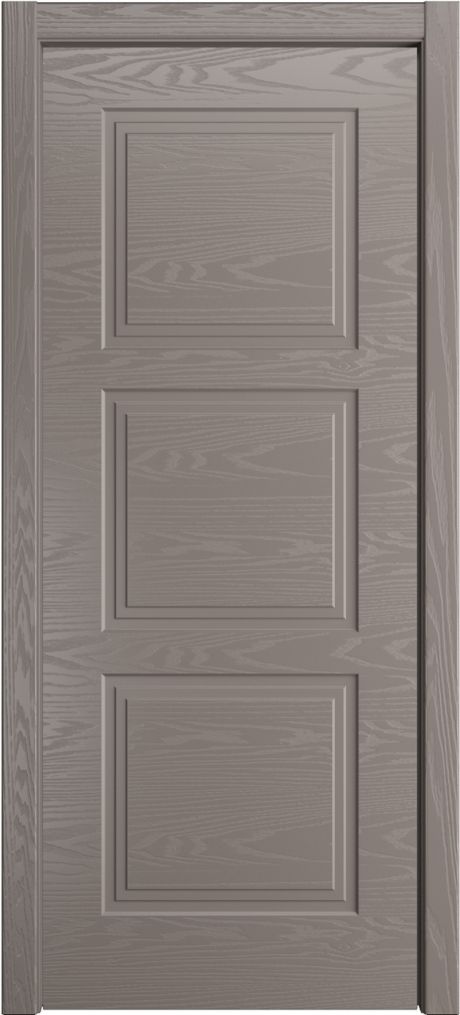 Глухая межкомнатная дверь ID-Челси 3.1 Темно-серый Шпон (Мильяна)