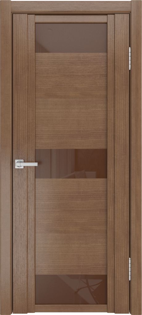 Межкомнатная дверь со стеклом QDO R Дуб палисандр Шпон (Мильяна)