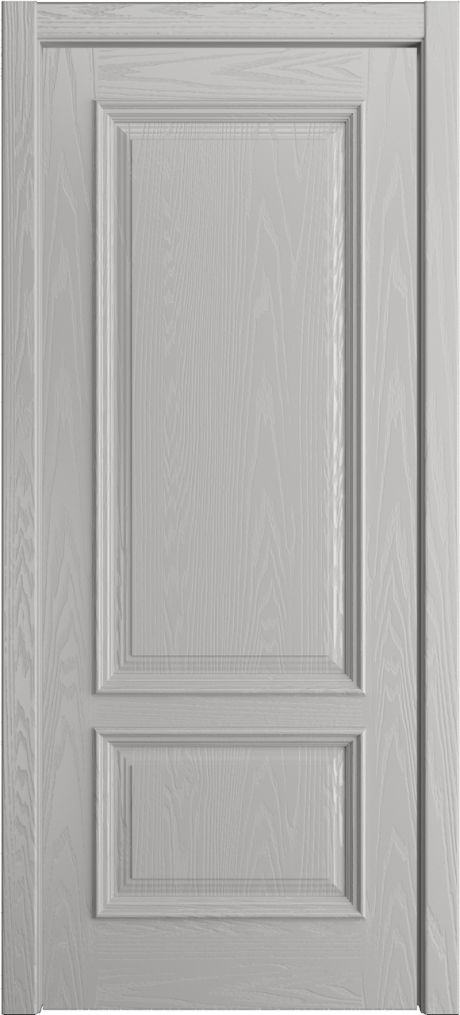 Глухая межкомнатная дверь Версаль-1 Грей Шпон (Мильяна)