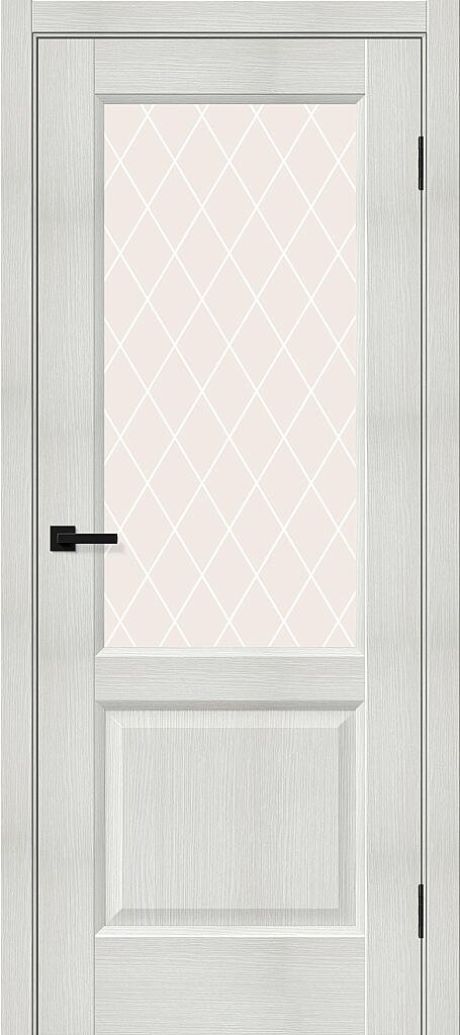 Межкомнатная дверь остекленная Неоклассик-33 Bianco Melinga (BRAVO)