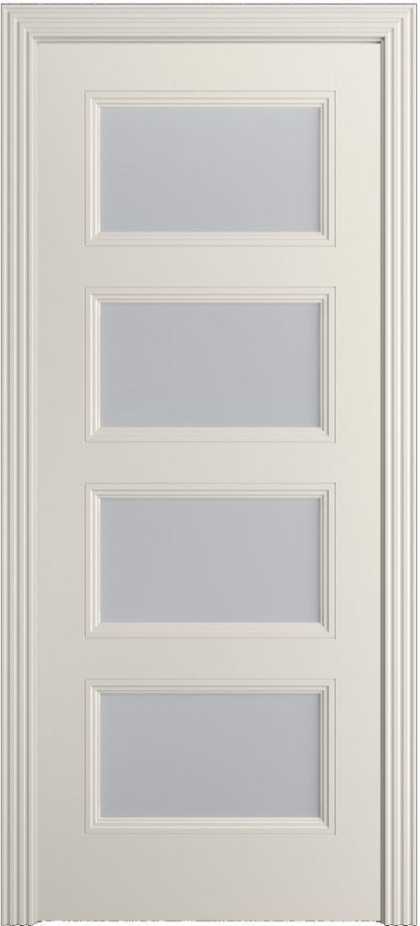 Межкомнатная дверь со стеклом Манхэттен-4 Бежевый Эмаль (Бипи Дорс)