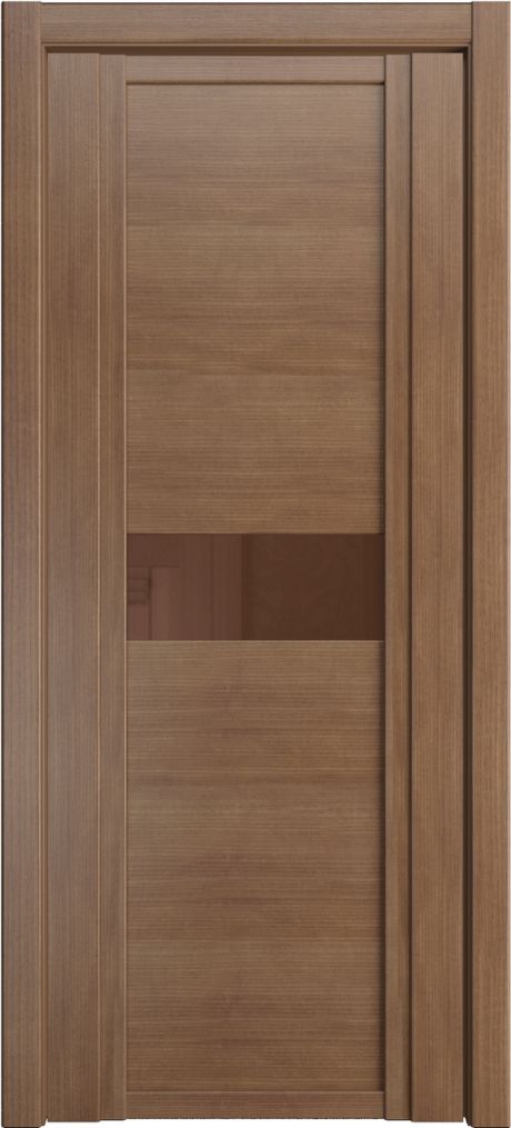 Межкомнатная дверь со стеклом QDO H Дуб янтарь Шпон (Мильяна)