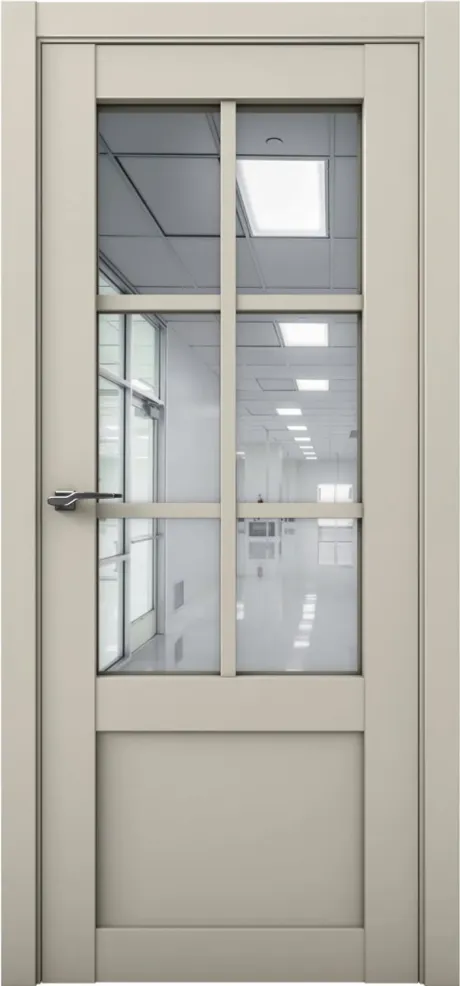 Межкомнатная дверь с зеркалом PRIME 21 Силк грей (Brandoors)