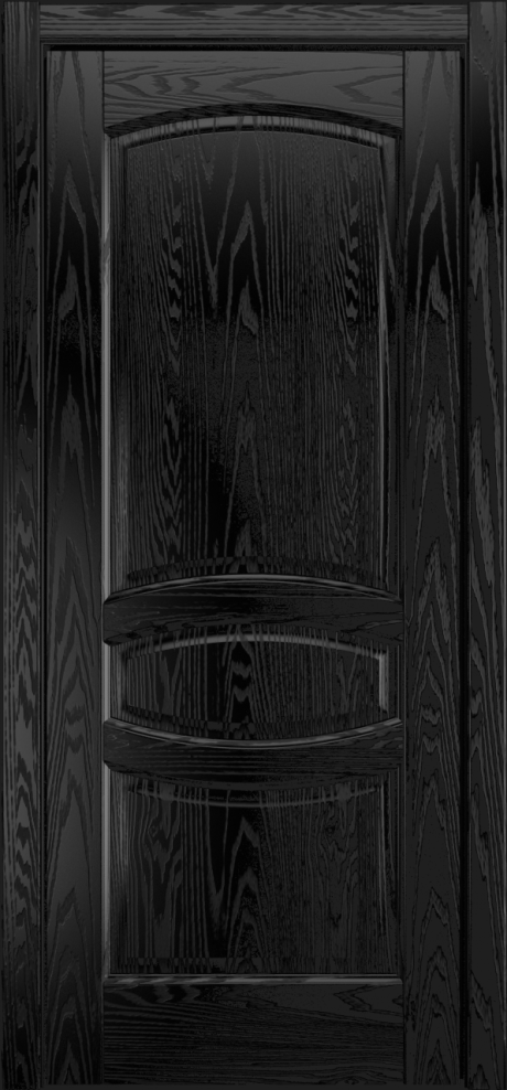 Глухая межкомнатная дверь София Неро Шпон (Мильяна)