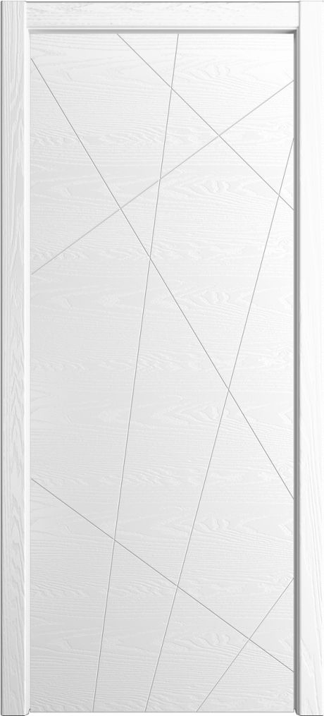 Глухая межкомнатная дверь ID-N Белоснежный Шпон (Мильяна)