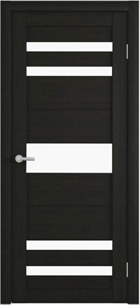 Межкомнатная дверь со стеклом Тренд Т-10 Лиственница темная Eco Tex Стекло белое (ALBERO)