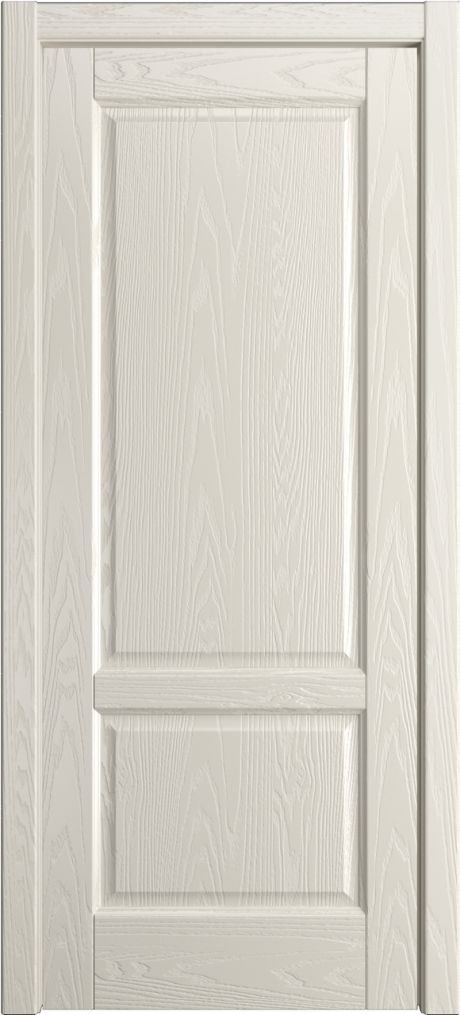 Глухая межкомнатная дверь Ровена Бежевый Шпон (Мильяна)