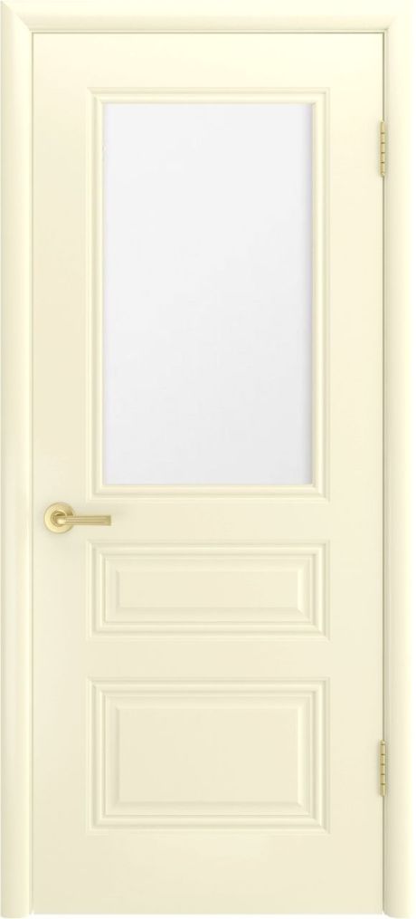 Межкомнатная дверь со стеклом Трио Грейс В1 Шампань Эмаль (Шейл Дорс)