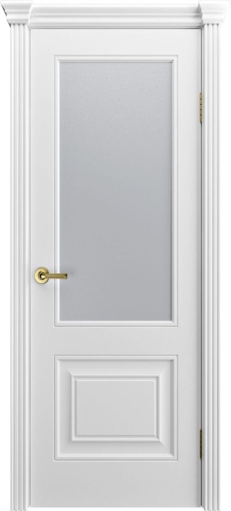 Межкомнатная дверь со стеклом Версаль-1Ф Белый Эмаль (Мильяна)