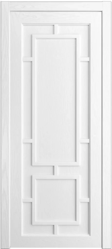 Глухая межкомнатная дверь Италия Белоснежный Шпон (Мильяна)
